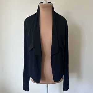 Iris Setlakwe Black Long Sleeve Stretch Cardigan Relaxed Blazer Jacket Size XS